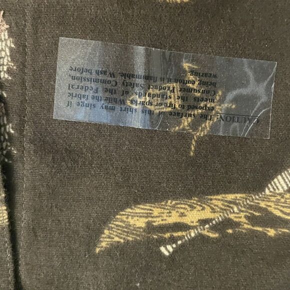 Woolrich Shirt Fish Canoe Graphic Heavyweight Button Up Mens L New - Picture 9 of 12